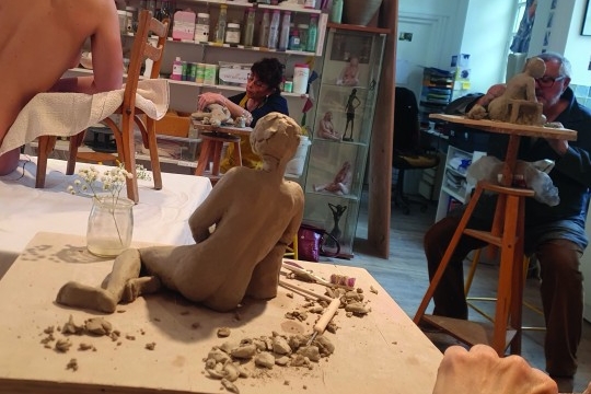 >Stages sculpture avec modèle vivant